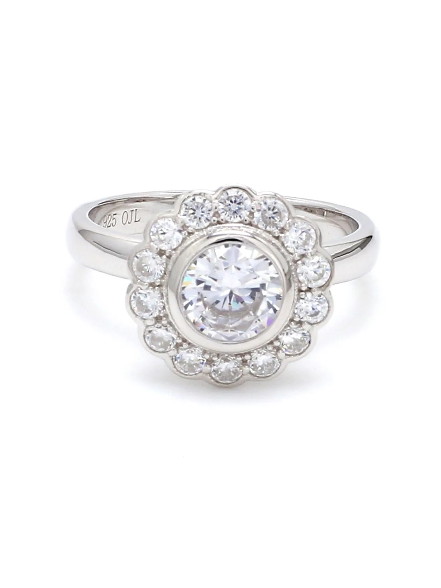 0.75 Carat American Diamond Flower Ring For Women