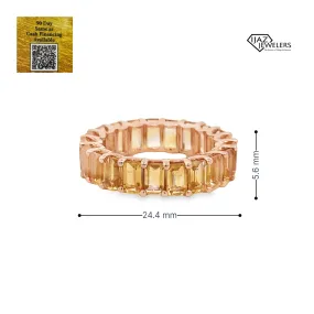 14K Rose Gold Citrine Infinity Band