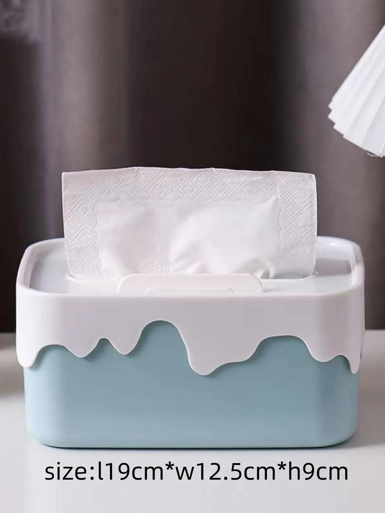 1pc Two Tone Tissue Storage Box