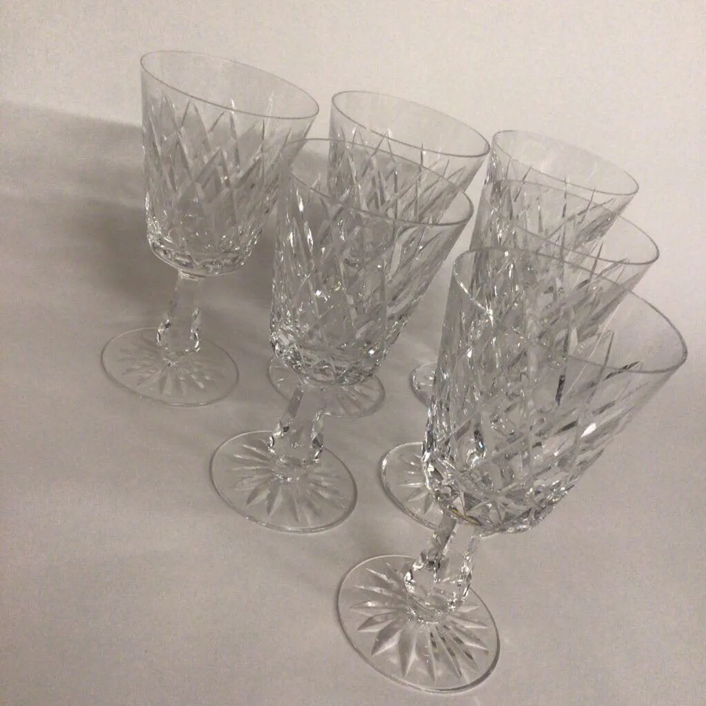 6 Waterford Kinsale Water Goblets