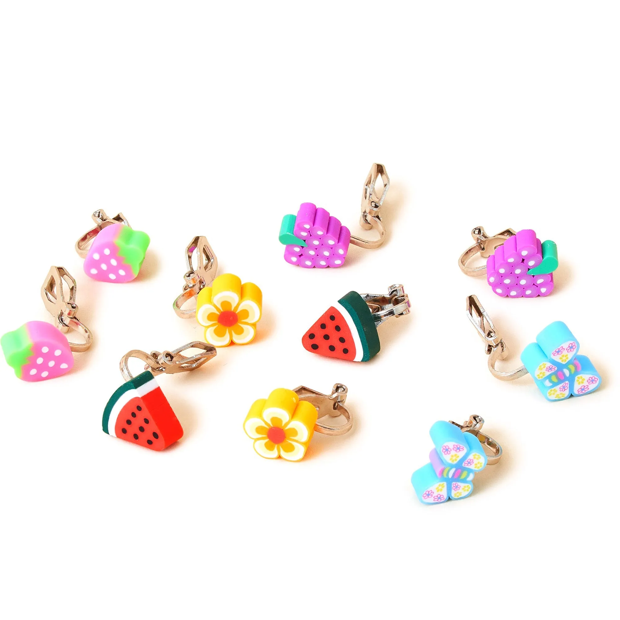 Accessorize London Girl's Fruit Clip On Earring Set