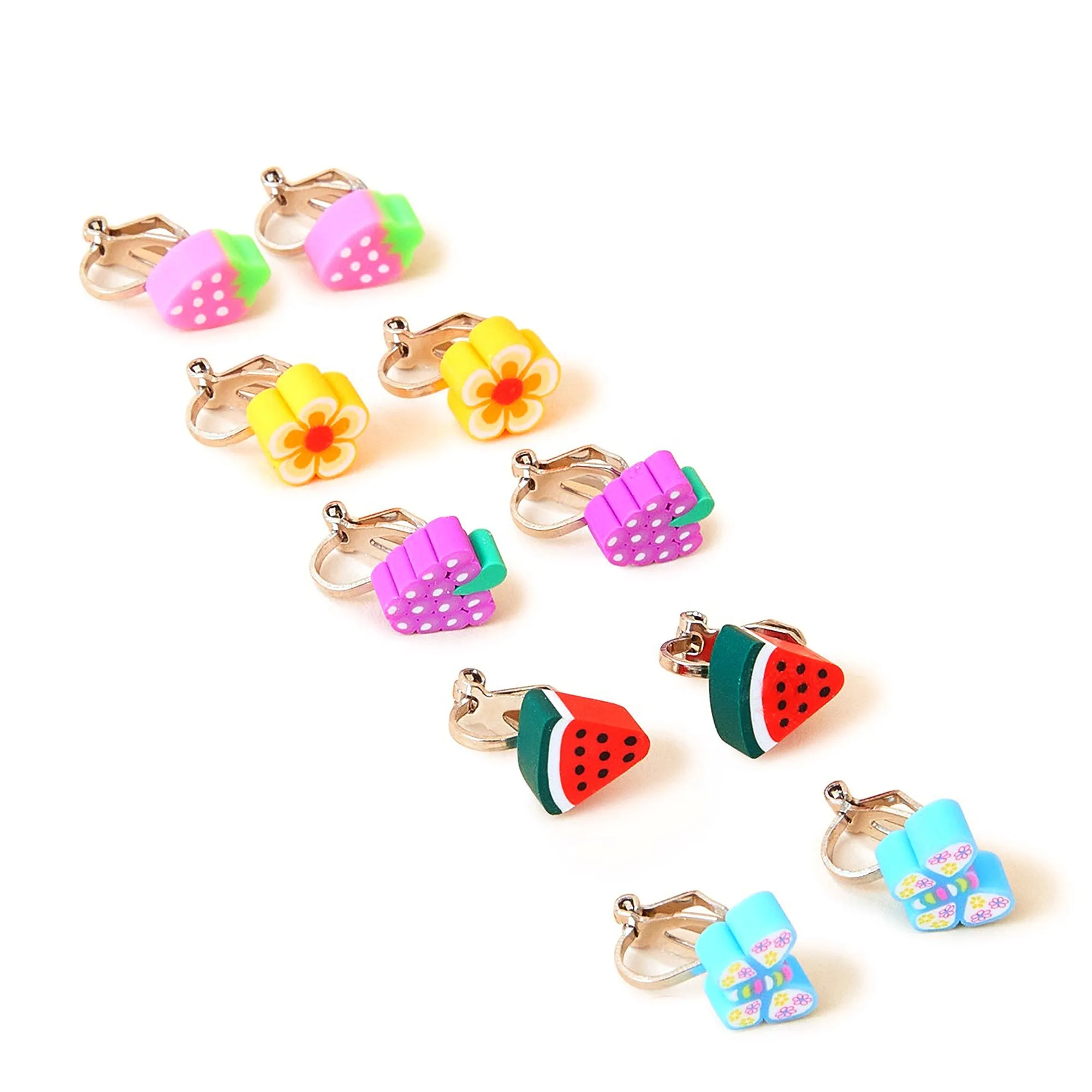 Accessorize London Girl's Fruit Clip On Earring Set