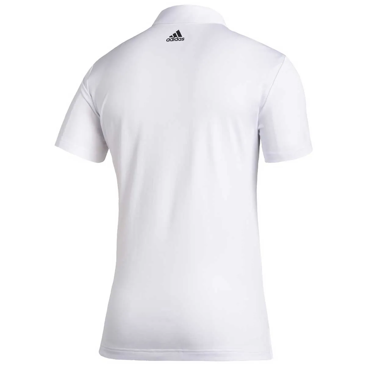 adidas Men's White/Black 3-Stripe Basic Polo