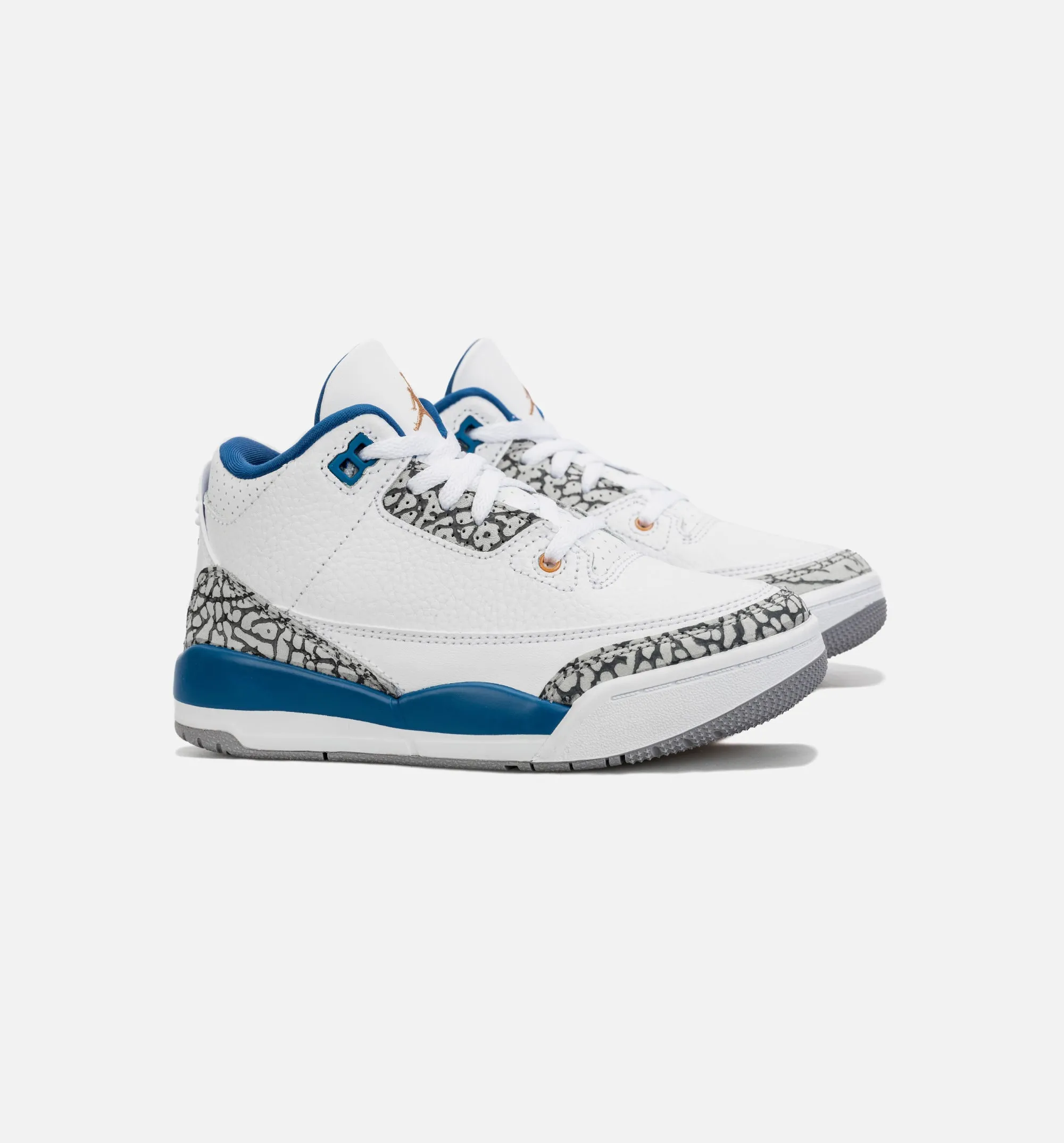 Air Jordan 3 Retro Wizards True Blue Preschool Lifestyle Shoe - White/Blue