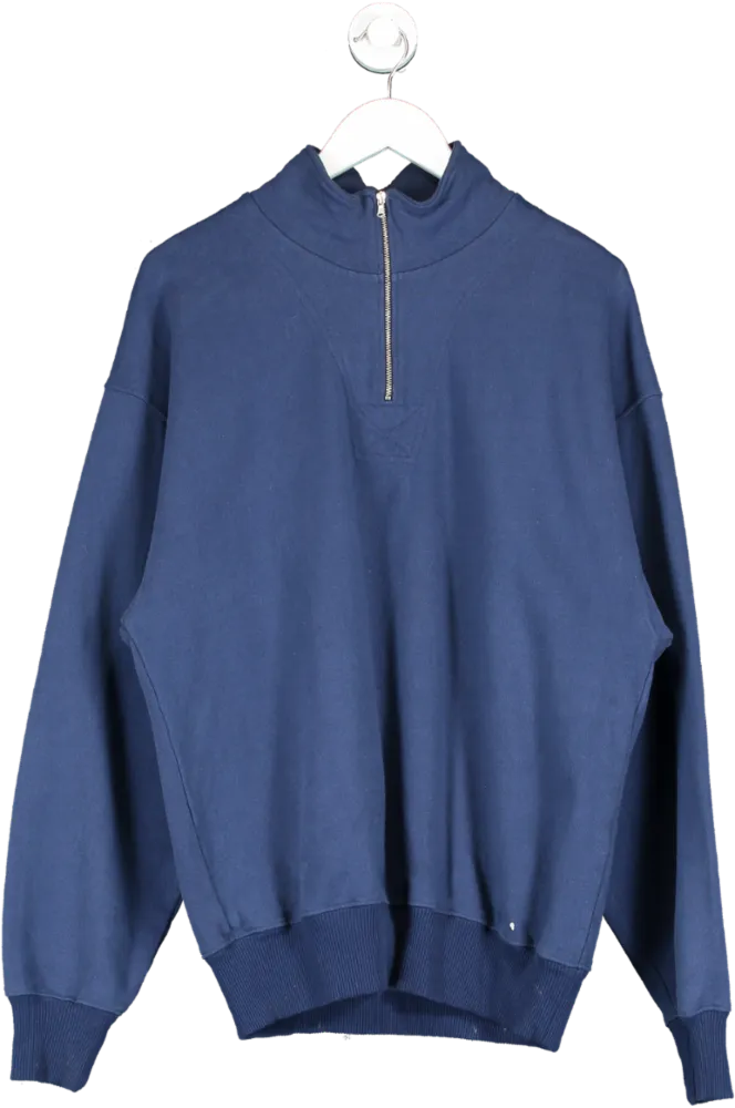 American Vintage Blue 1/4 Zip Jumper UK M