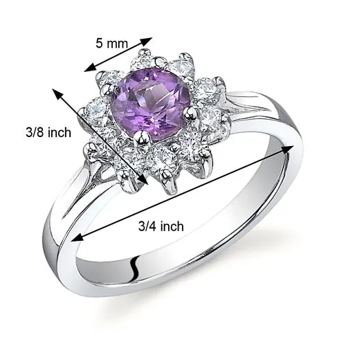 Amethyst Sterling Silver Ring Size 8