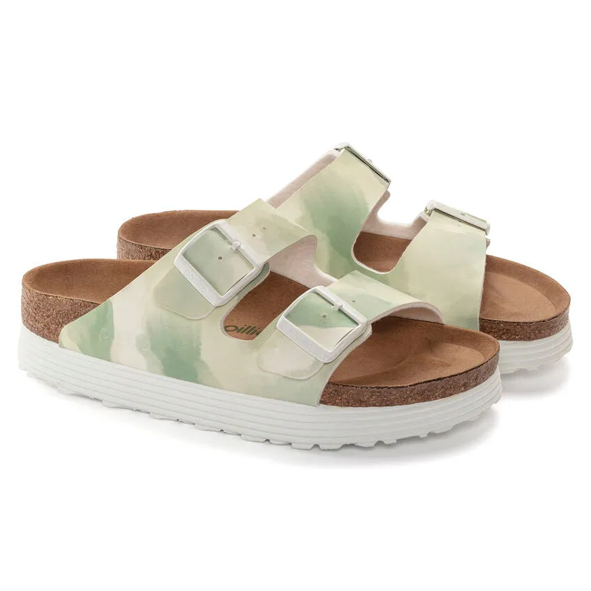 Arizona Platform Vegan Birko-Flor (Watercolor Khaki)