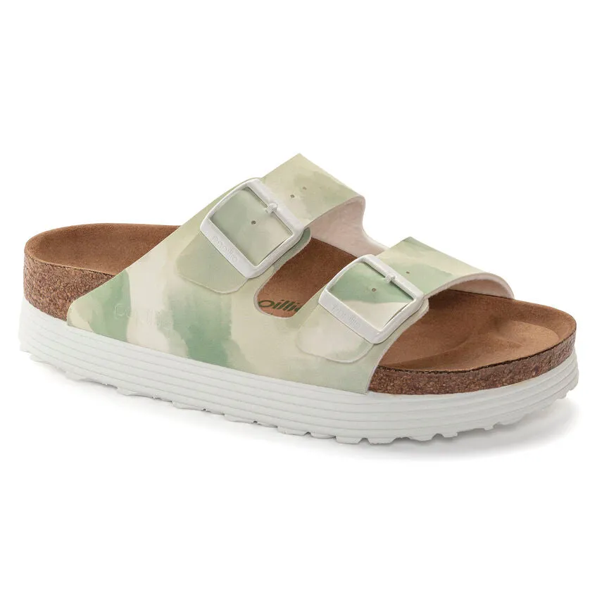 Arizona Platform Vegan Birko-Flor (Watercolor Khaki)