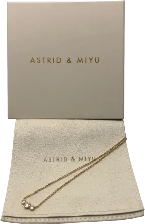 Astrid & Miyu  18k gold plated Crystal Cluster Necklace  BNIB