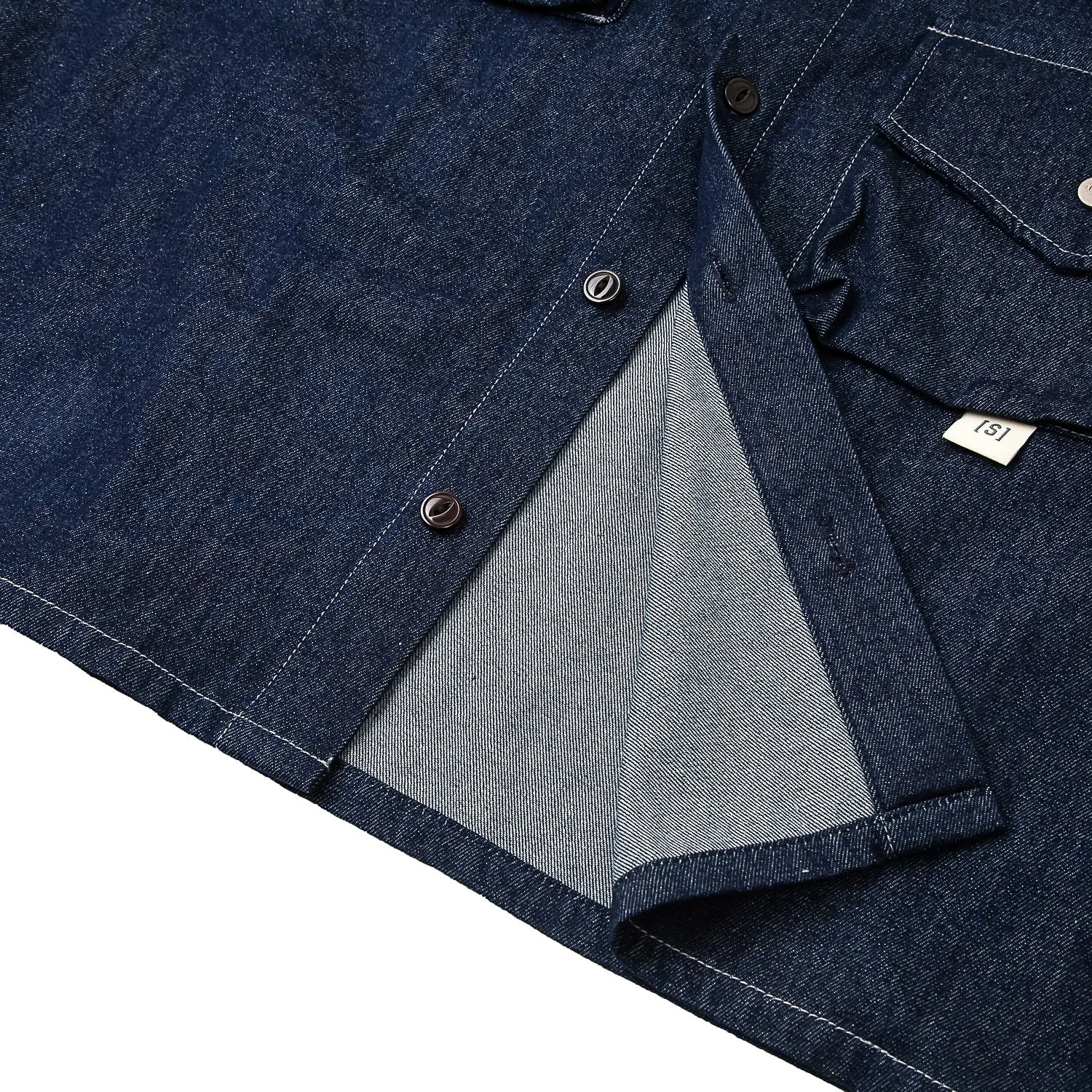 A[S]USL MULTI POCKET DENIM SHIRT-BLUE