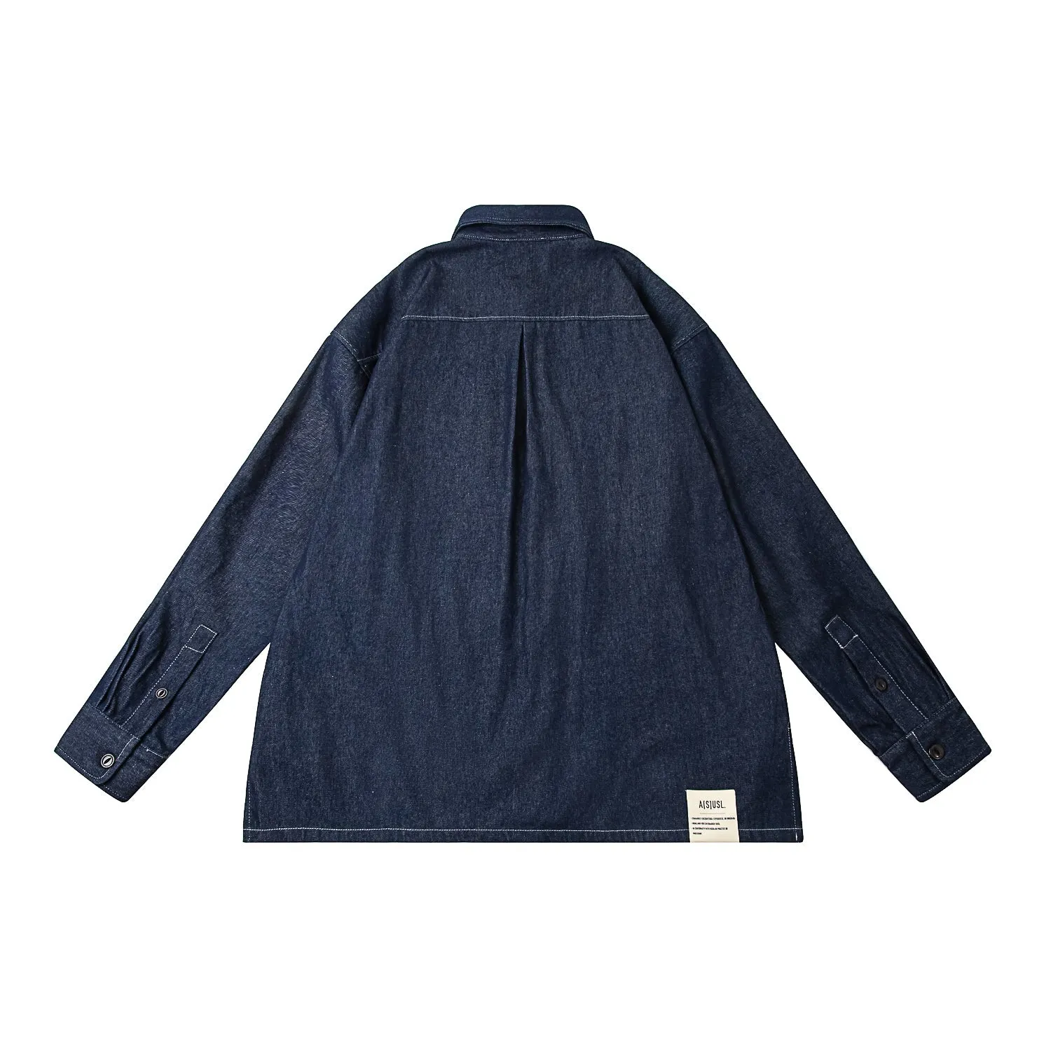 A[S]USL MULTI POCKET DENIM SHIRT-BLUE