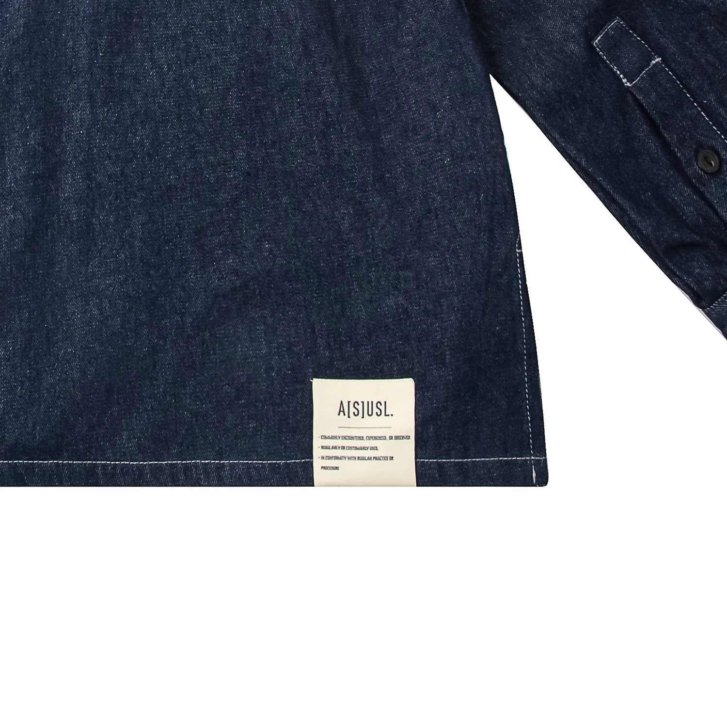 A[S]USL MULTI POCKET DENIM SHIRT-BLUE