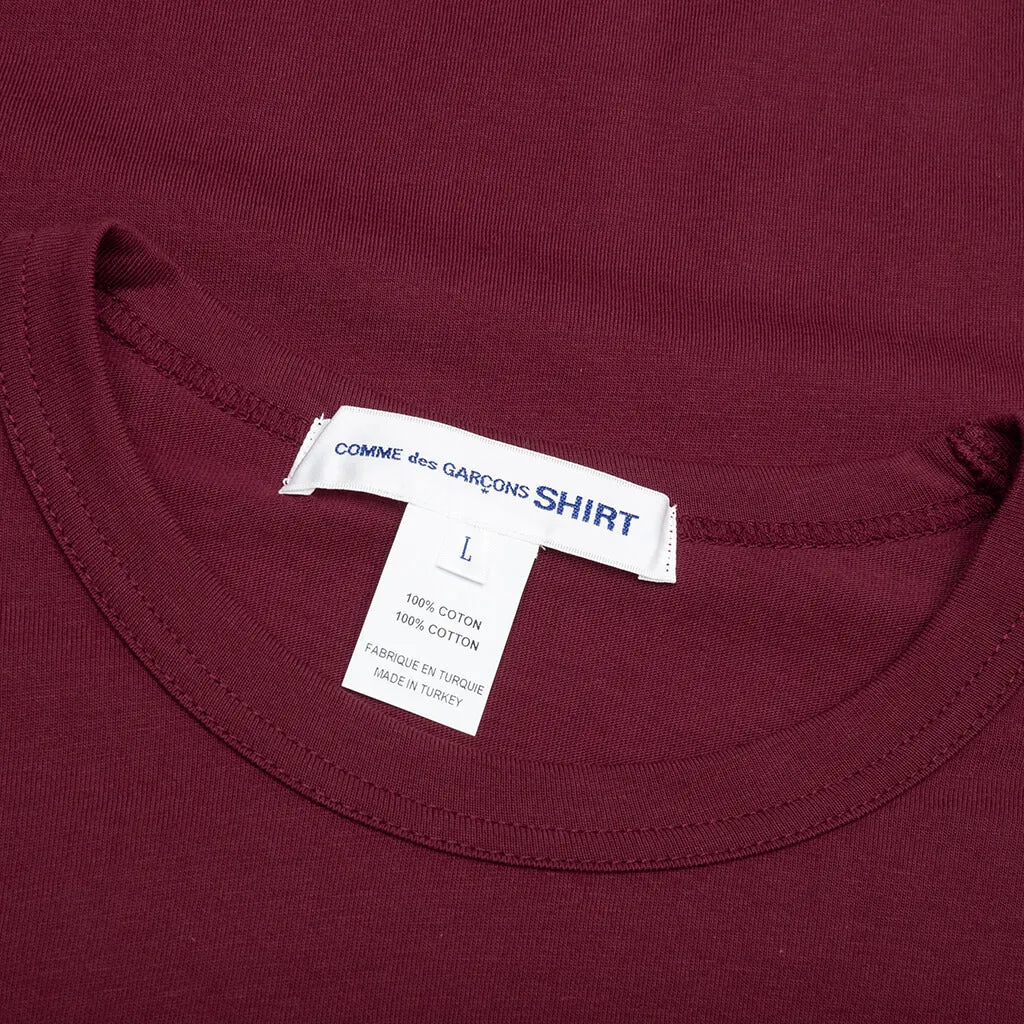 Back Logo L/S Tee - Burgundy