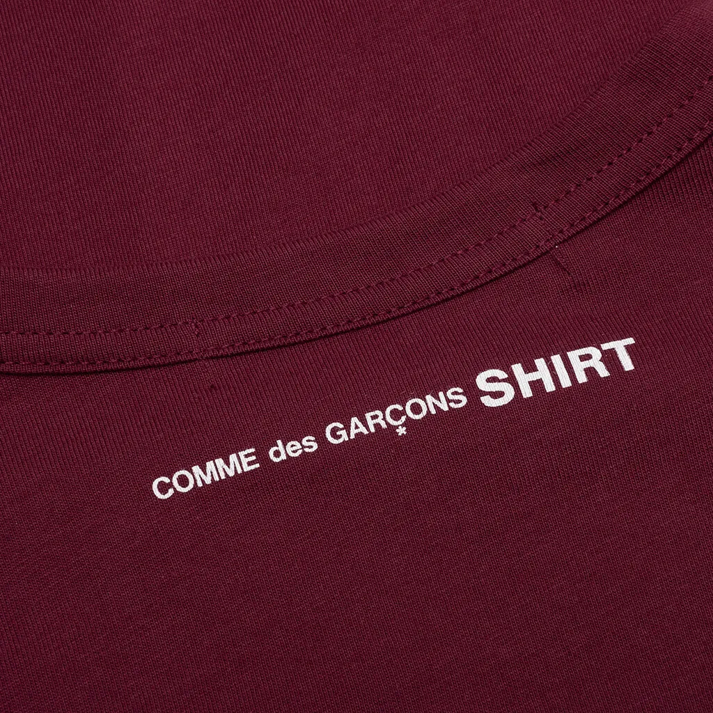 Back Logo L/S Tee - Burgundy