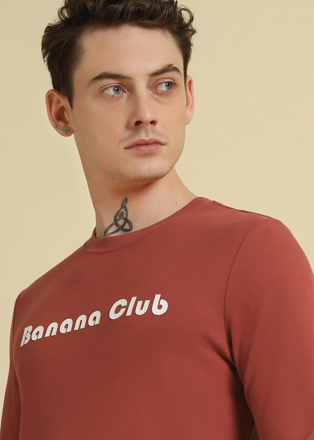 Banana Club Red Regular Fit T-shirt