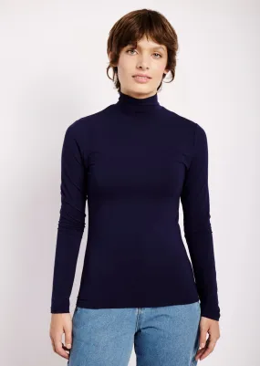 Basic Longsleeve Polo in Navy