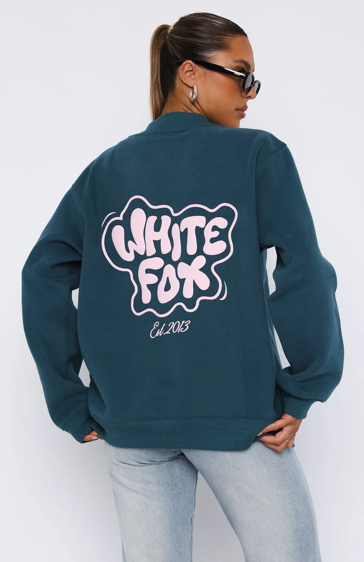 Be In The Moment Oversized Sweater Teal