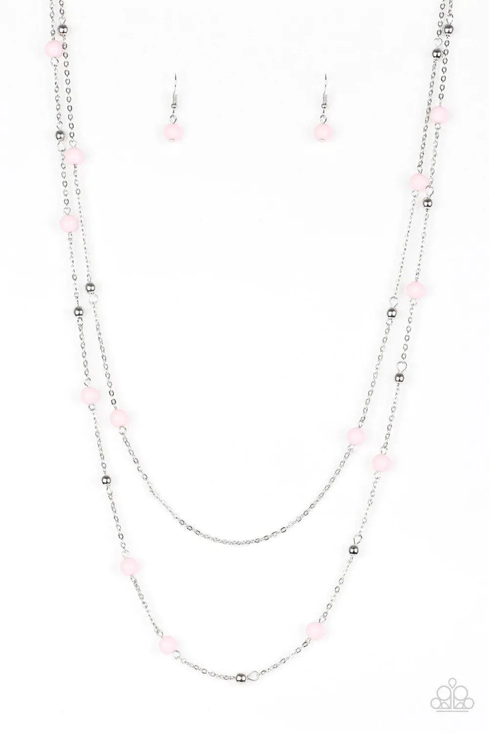 Beach Party Pageant Pink Necklace - Paparazzi Accessories