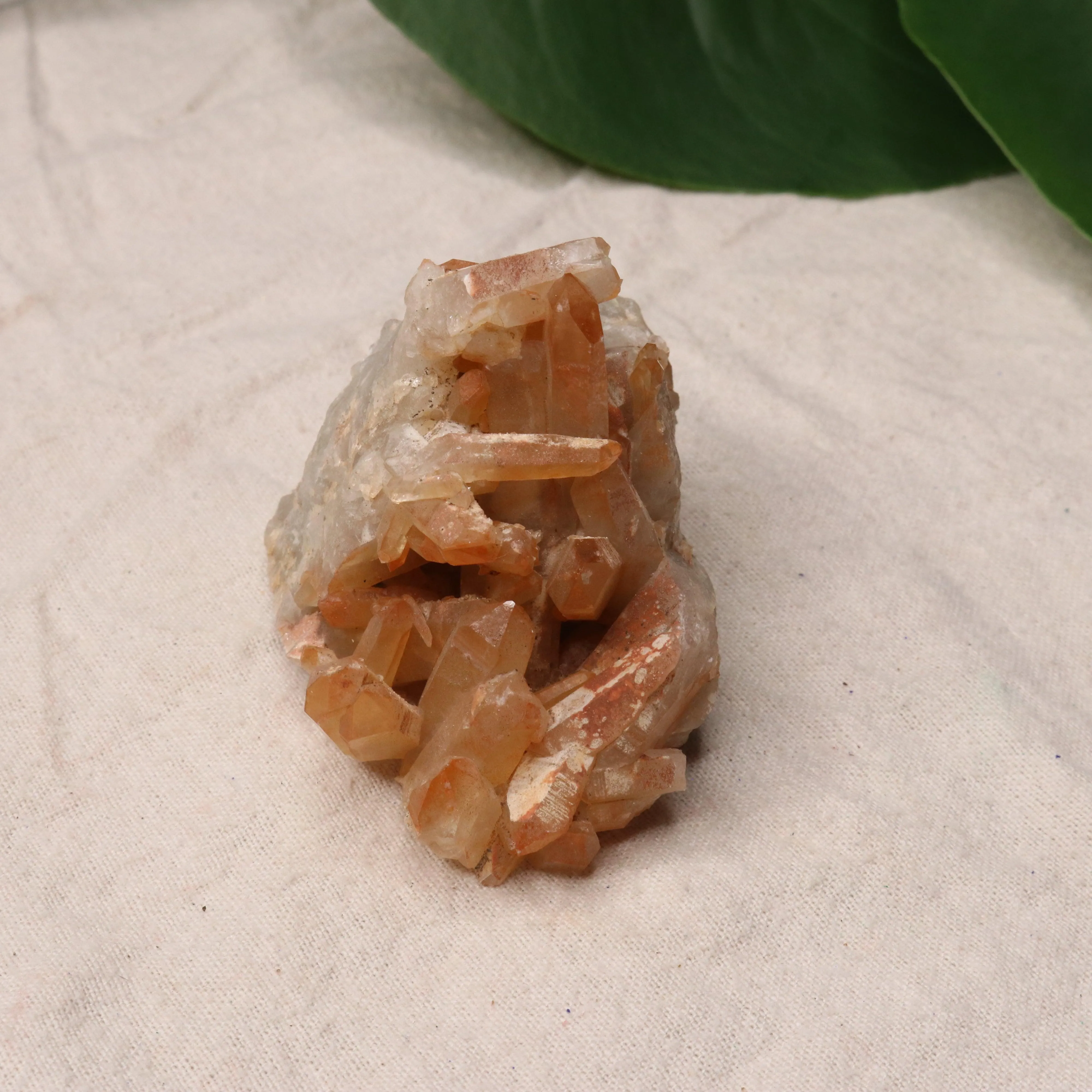 Beautiful Orange Hematoid Quartz Cluster from Madagascar~ Fire Quartz for Chakra Balancing