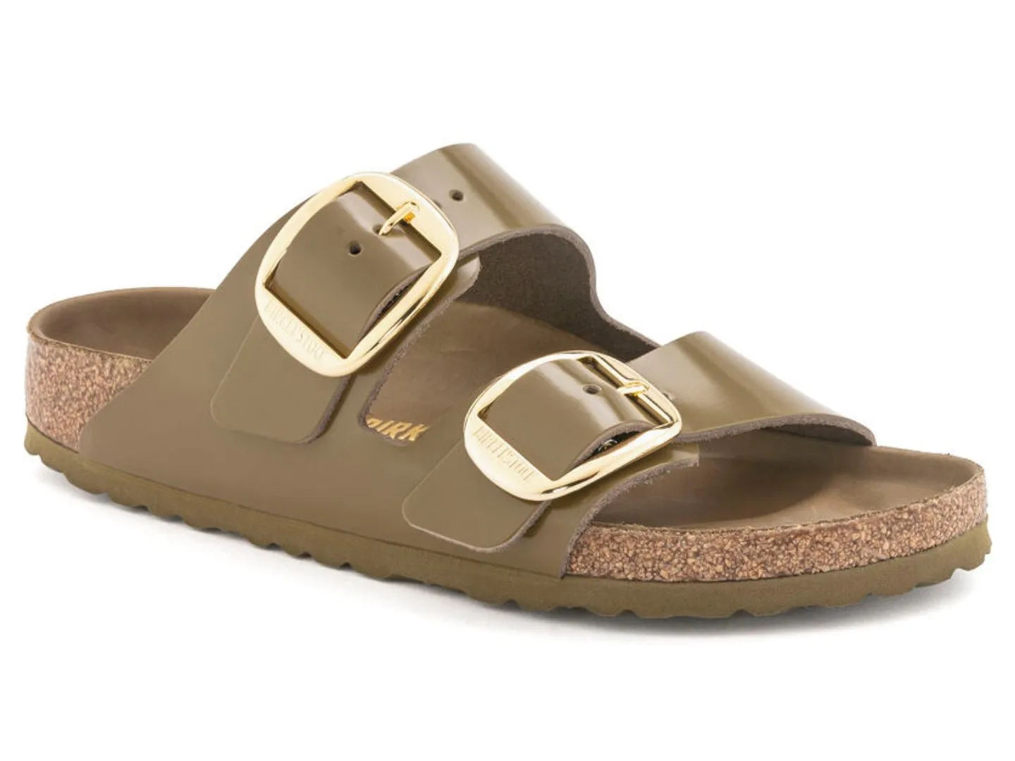 Birkenstock: Arizona Big Buckle High Shine in Mud Green