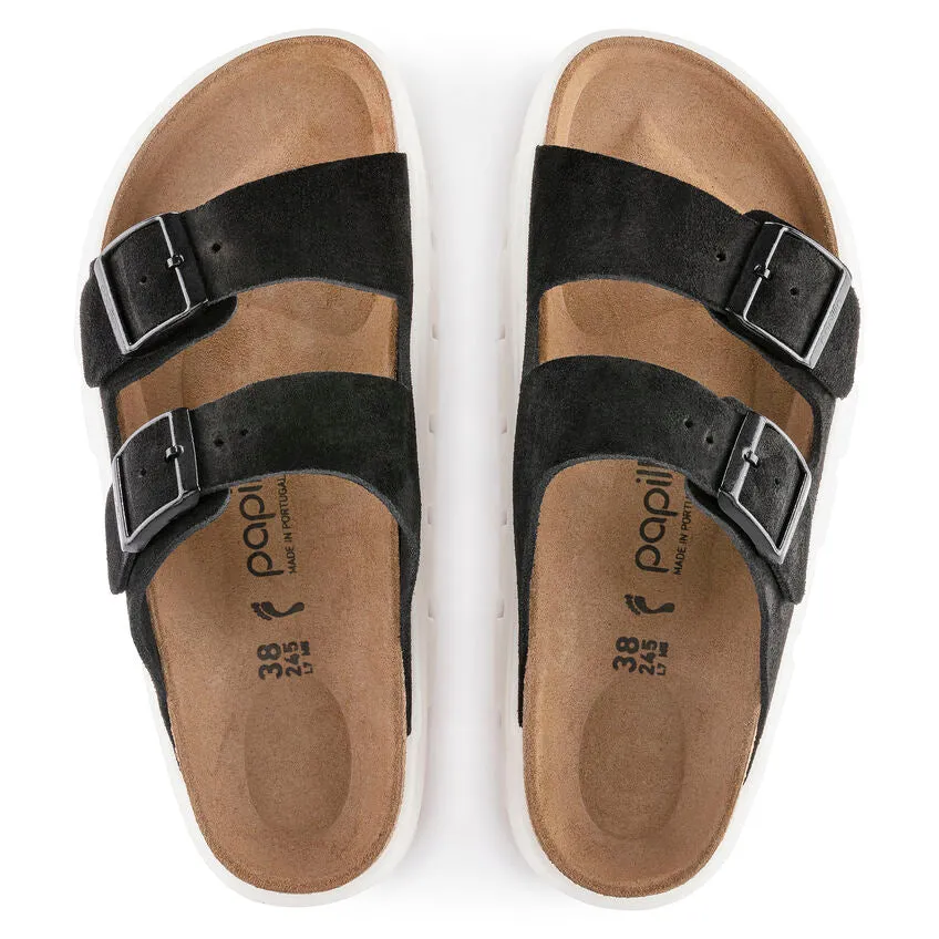 Birkenstock Women's Arizona Chunky Suede Leather (Black - Narrow Fit)