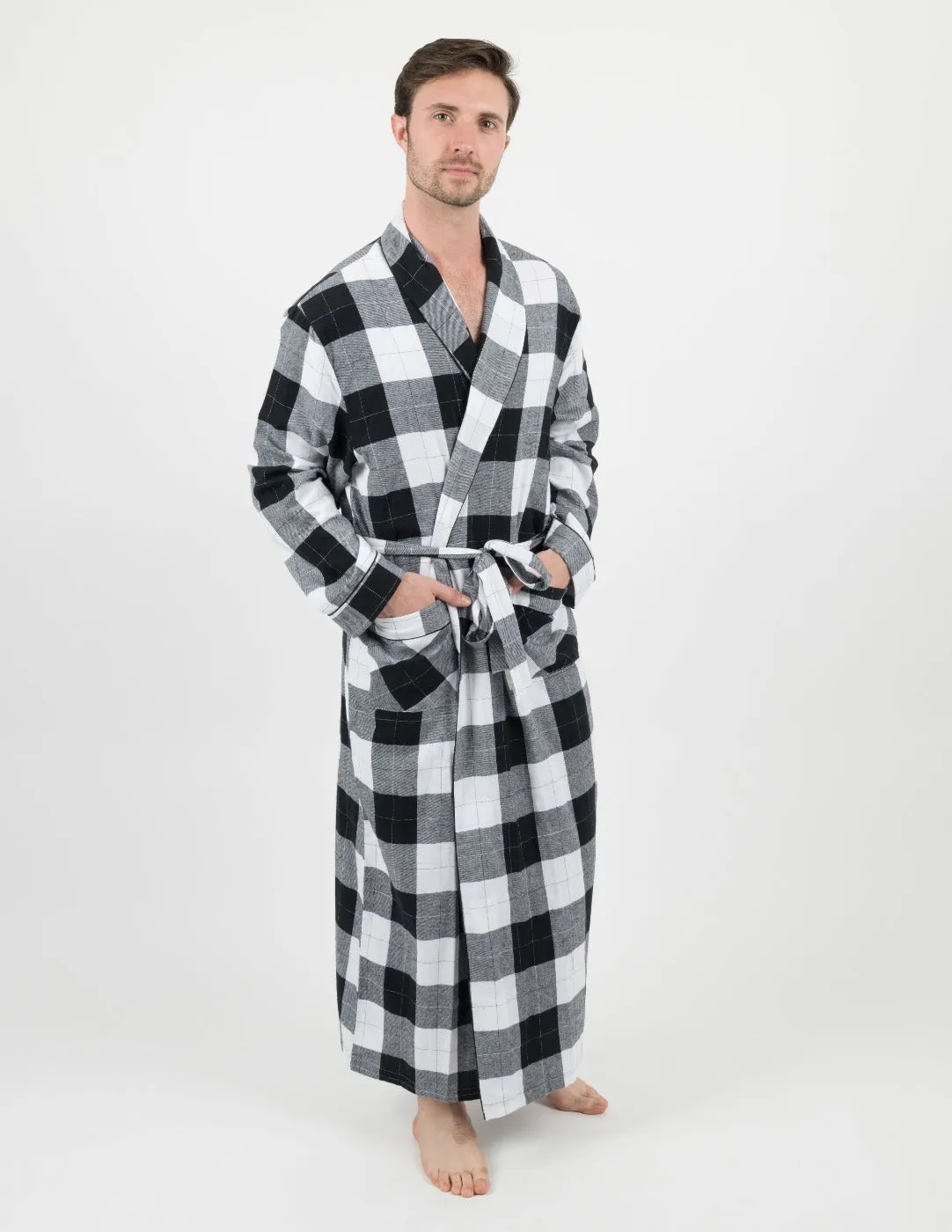 Black & White Plaid Matching Family Pajama Set