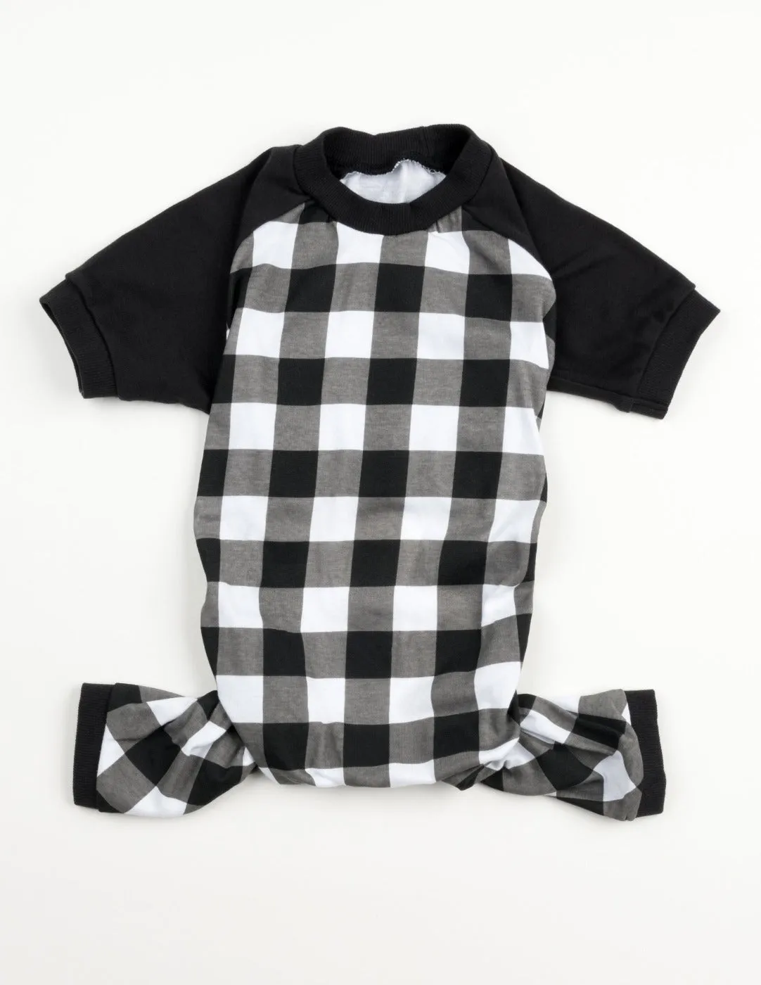 Black & White Plaid Matching Family Pajama Set