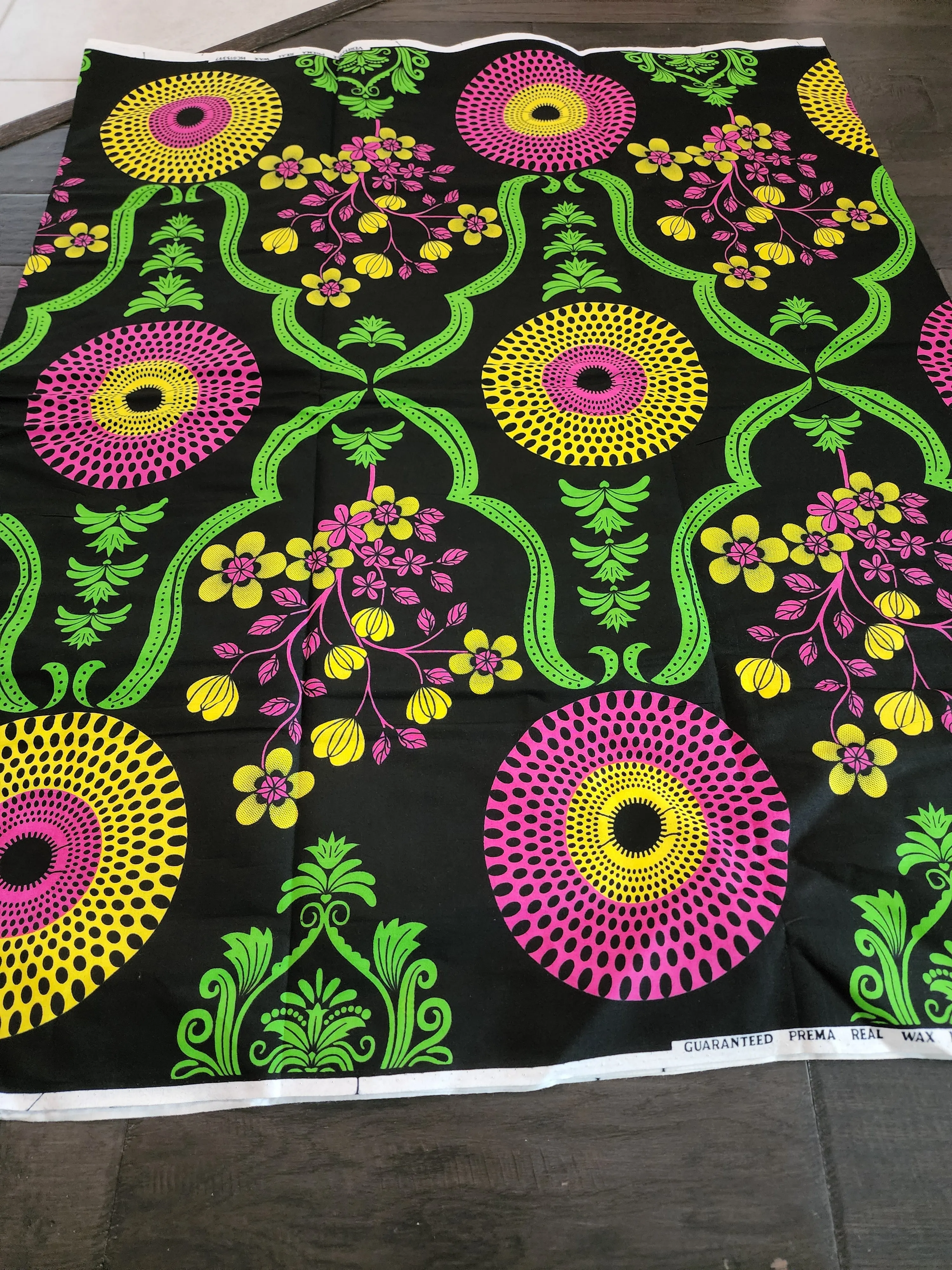 Black and Pink Ankara Fabric, ACS0449