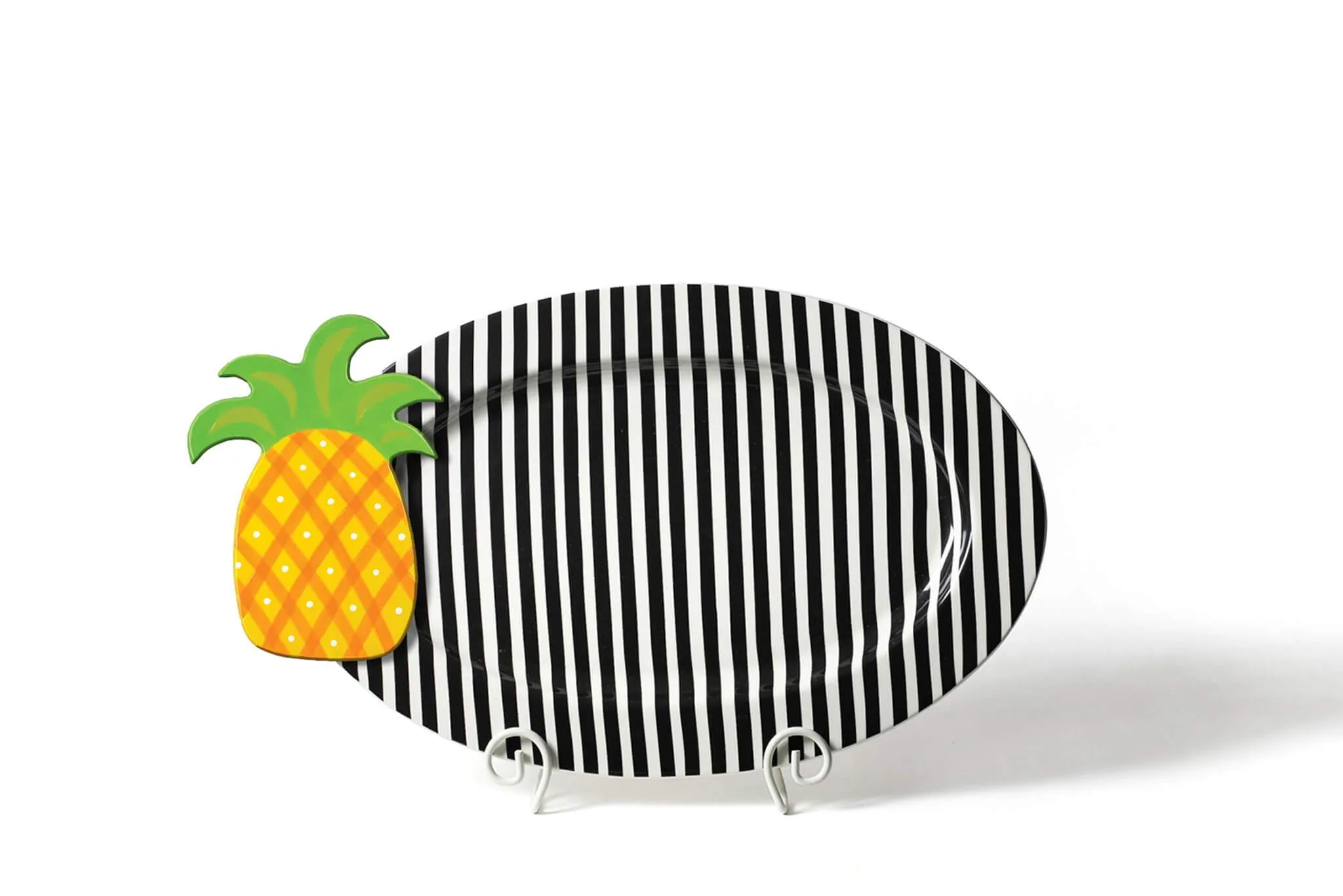 Black Stripe Big Oval Entertaining Platter Happy Everything