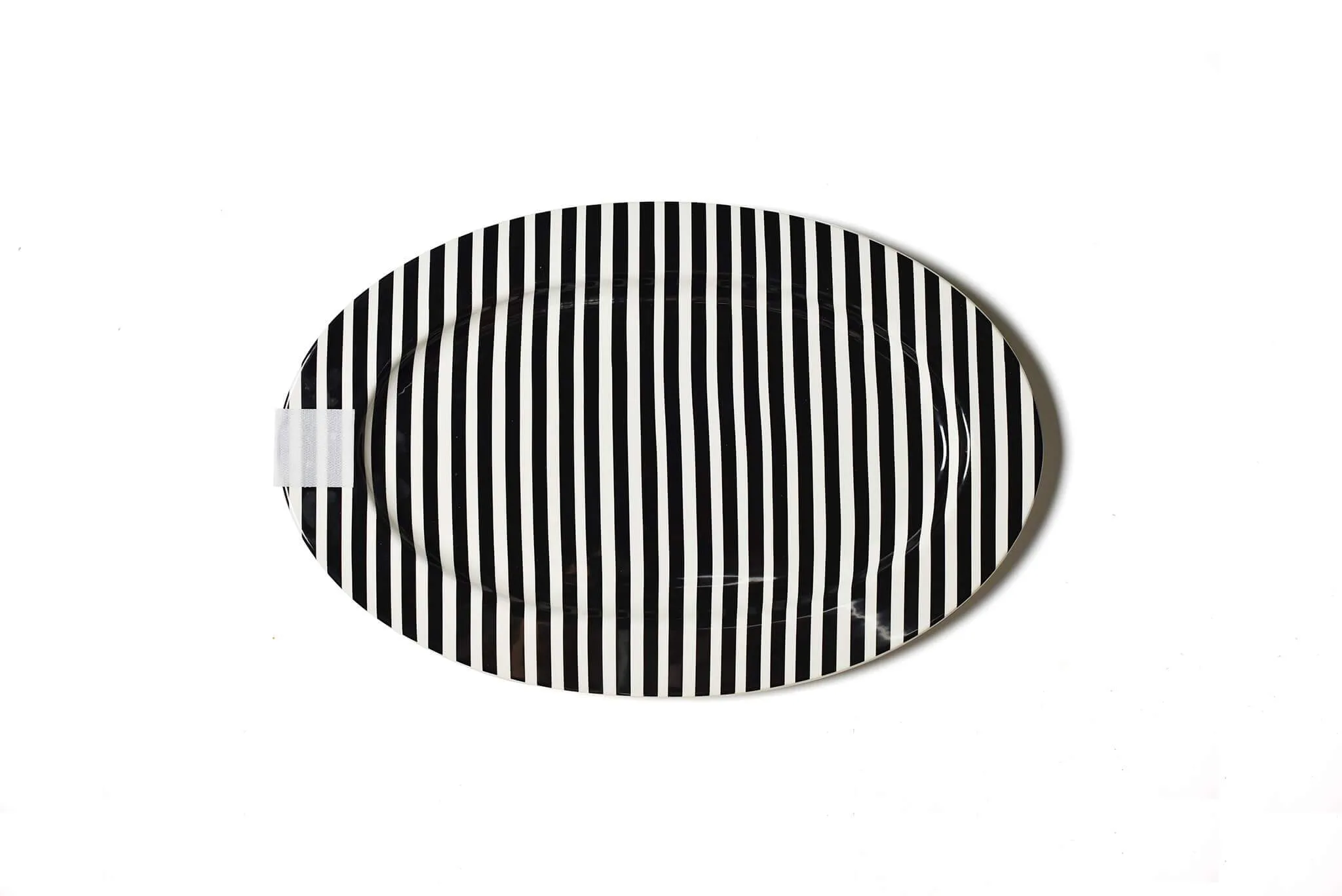 Black Stripe Big Oval Entertaining Platter Happy Everything