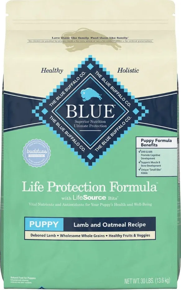 Blue Buffalo Life Protection Natural Lamb & Oatmeal Recipe Puppy Dry Dog Food