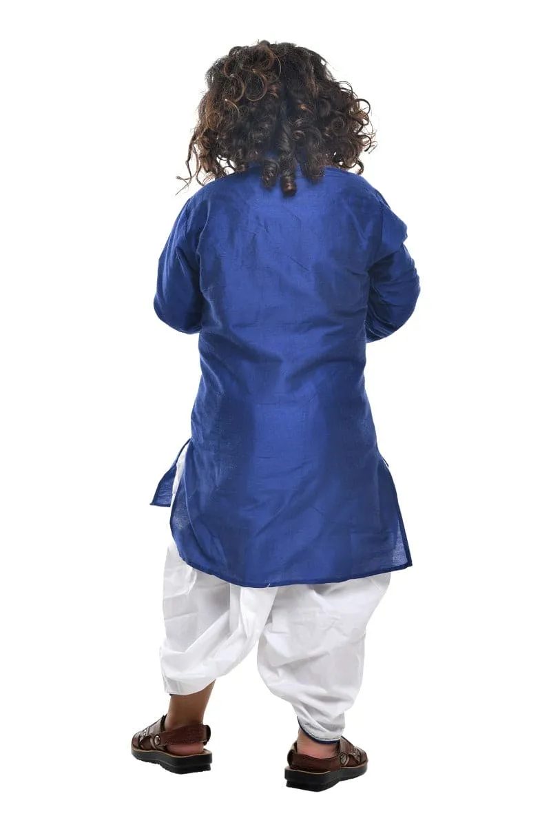 Blue Gota Kurta with Dhoti