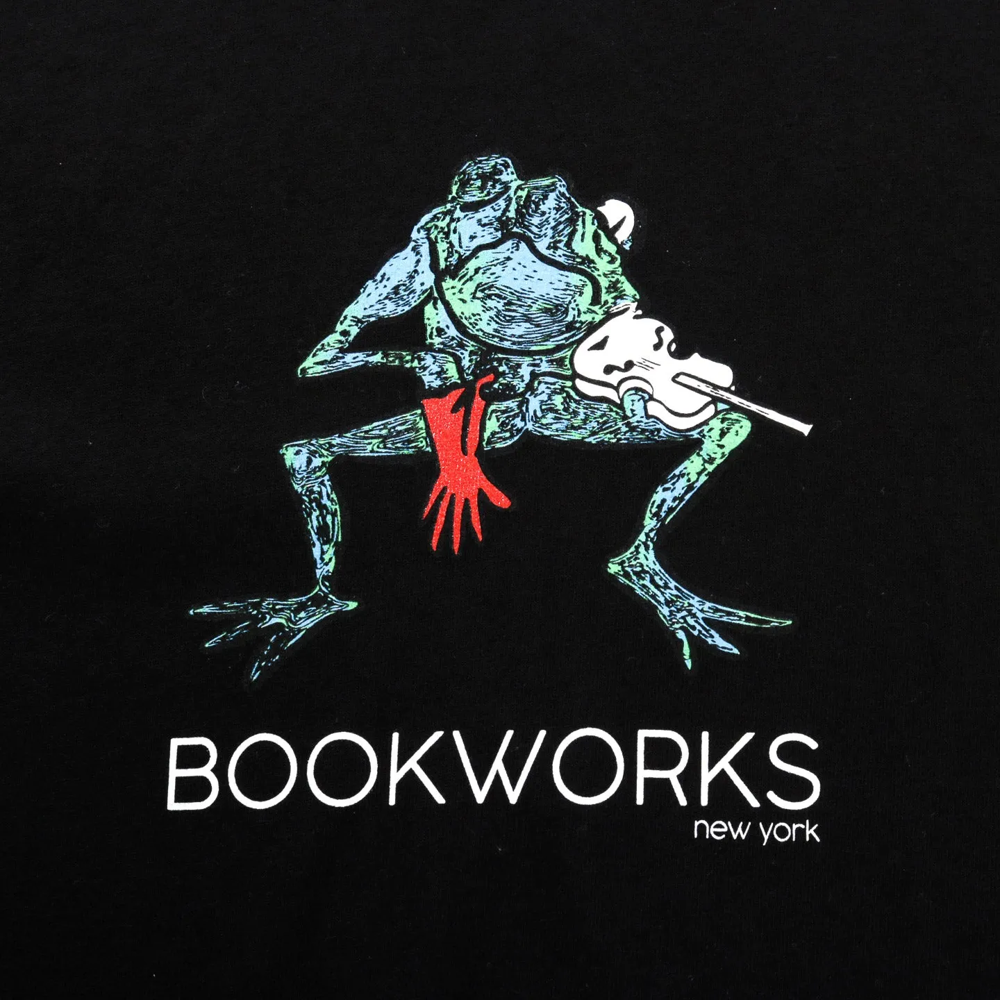 BOOK WORKS FROG TEE BLACK