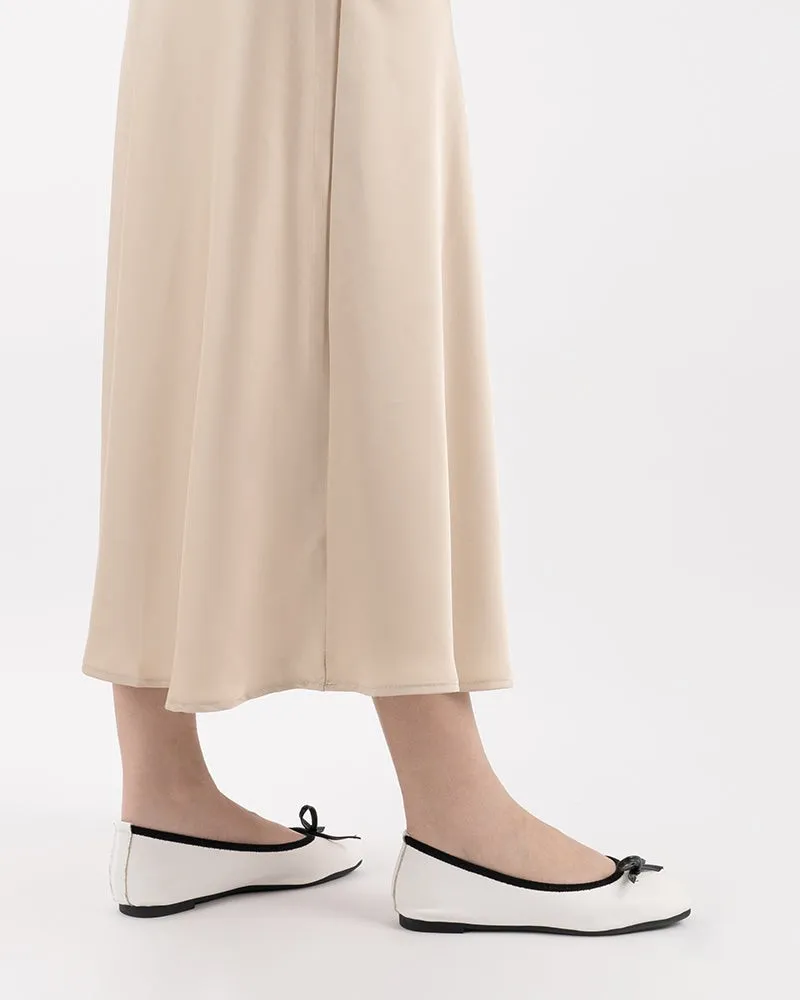 Bow Square Toe Soft Sole Flats