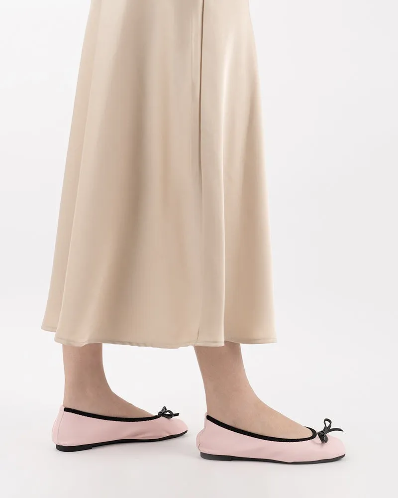 Bow Square Toe Soft Sole Flats