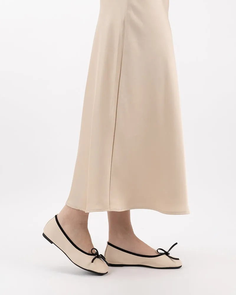 Bow Square Toe Soft Sole Flats