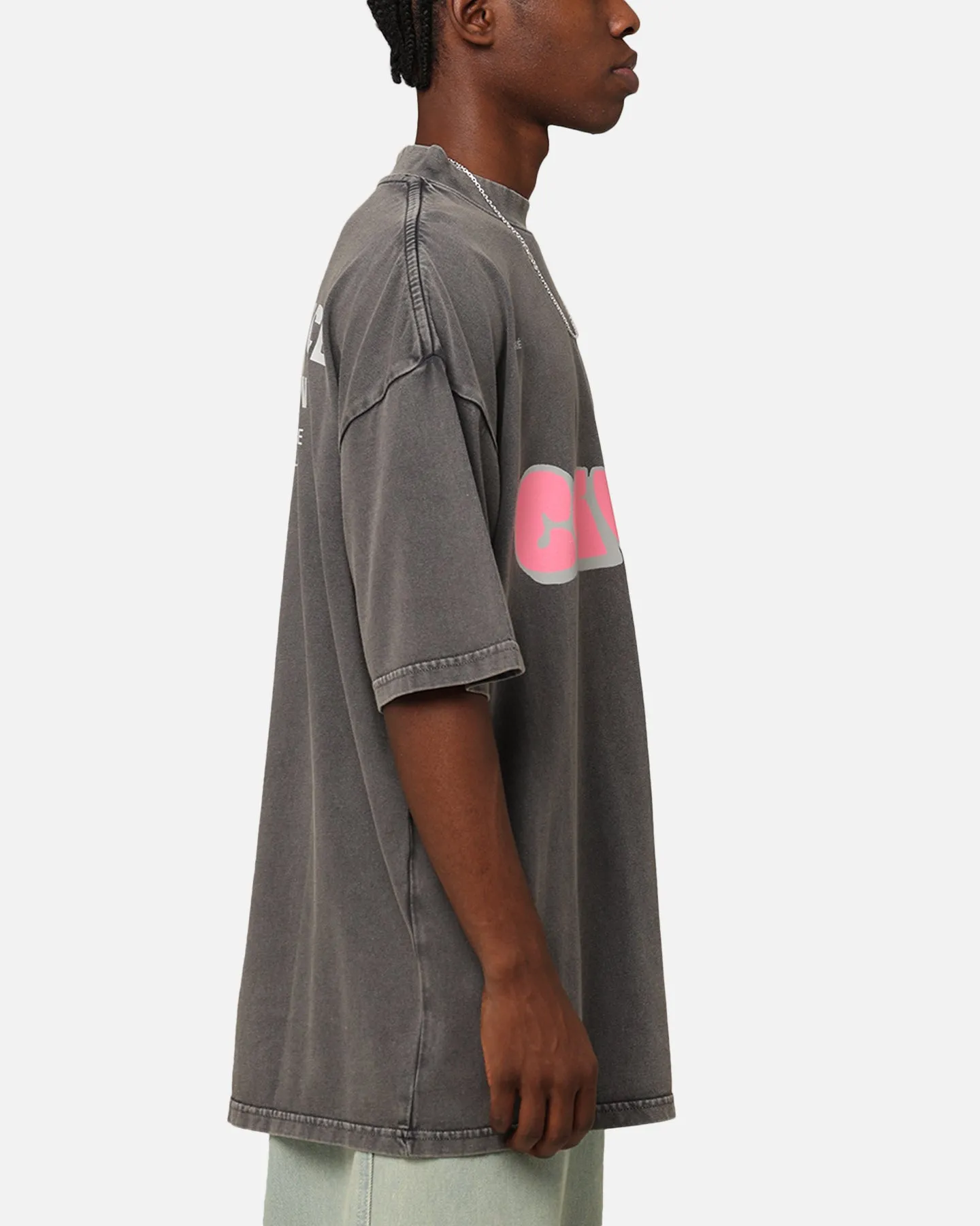 Carré Experienced Mock Oversized T-Shirt Washed Charcoal