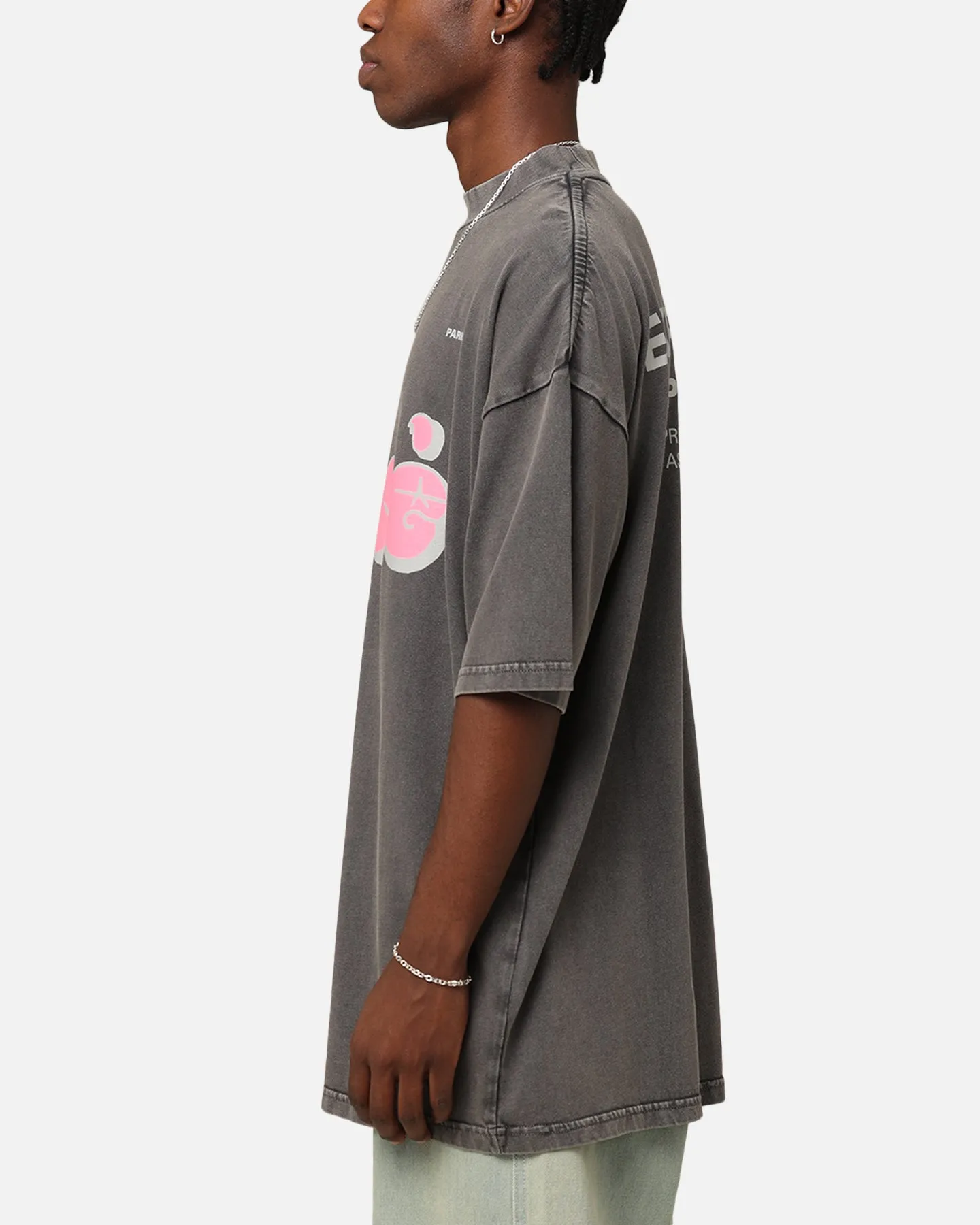 Carré Experienced Mock Oversized T-Shirt Washed Charcoal