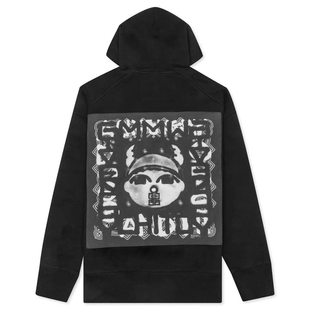 Chito Bandana Oversized Hoodie - Black