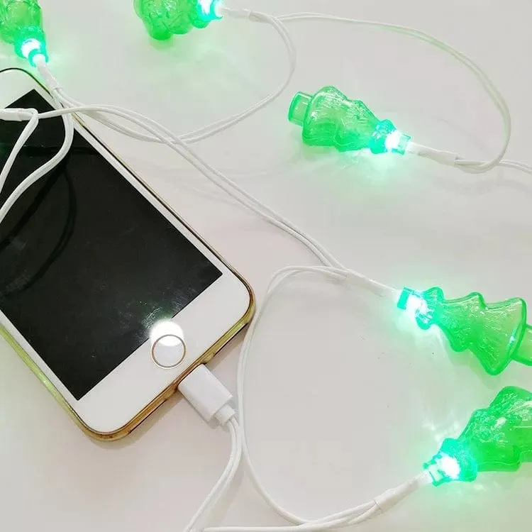 Christmas tree light up iPHONE CHARGER