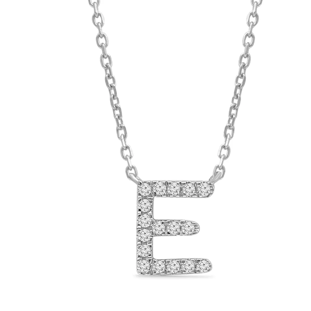 Classic Diamond Initial Charm Necklace