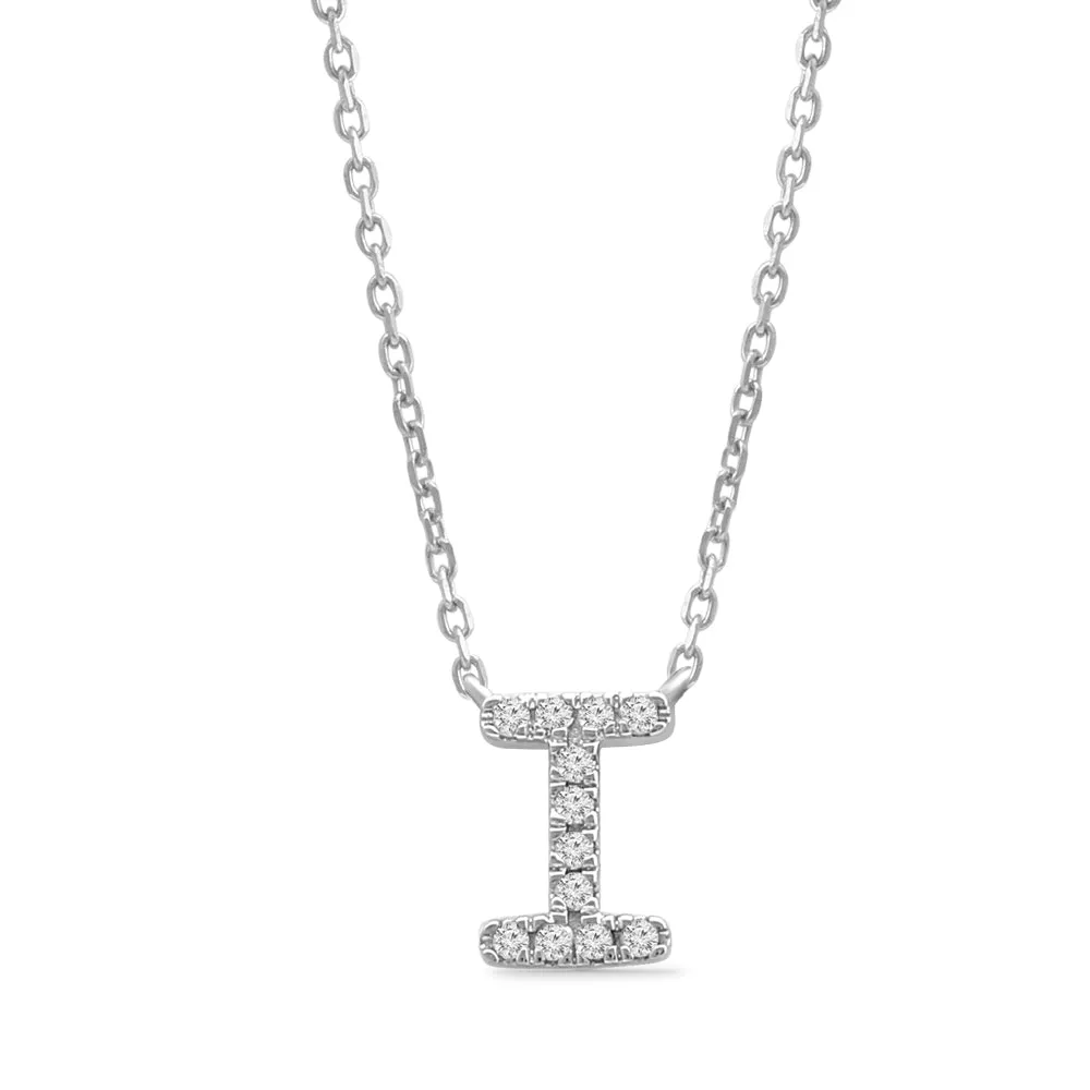 Classic Diamond Initial Charm Necklace