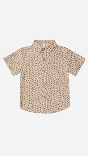 Collared Short Sleeve Shirt - Spots