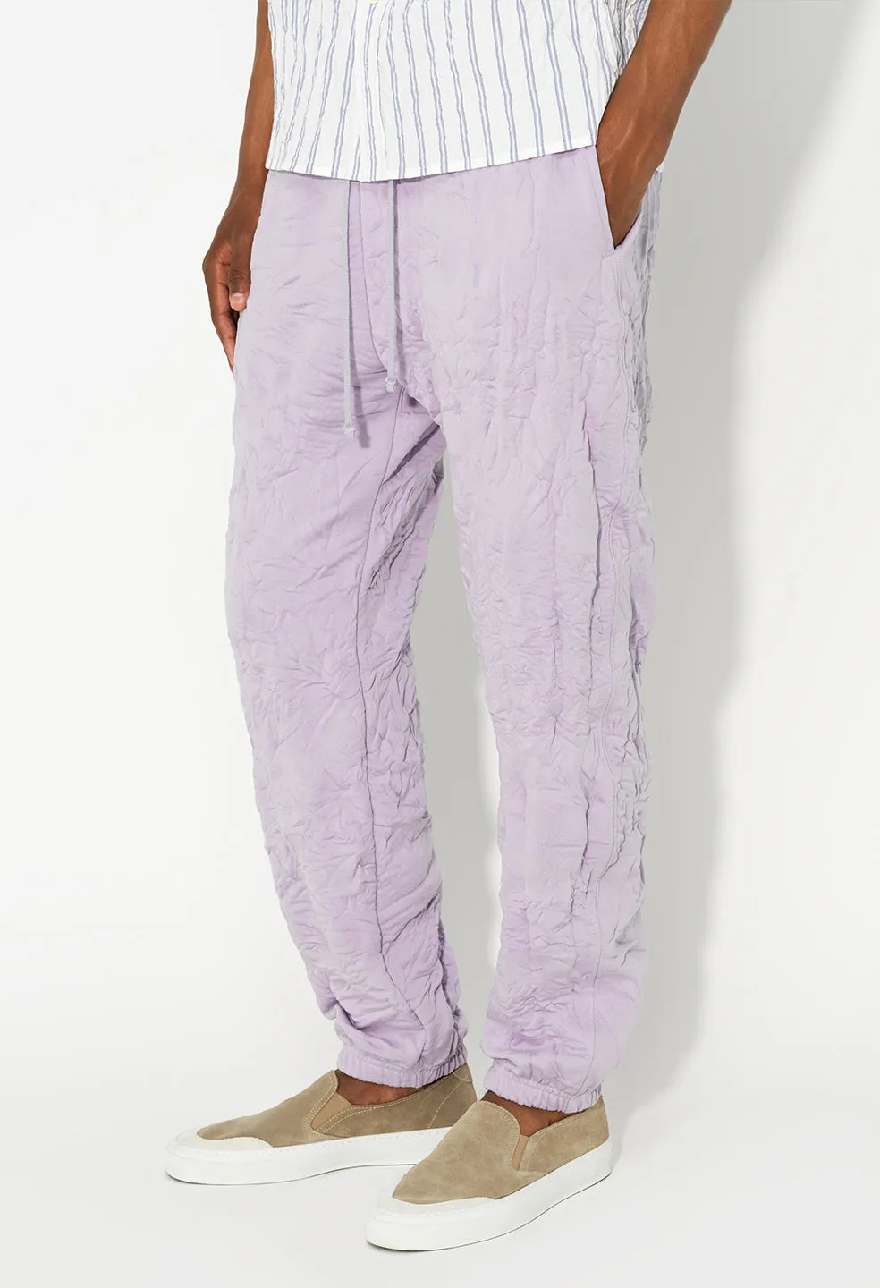 Crinkled Terry Sydney Sweats / Lavender