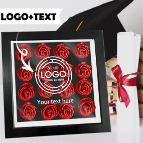 Custom Logo&Text Graduation Cover Flower Shadow Box Display Personalized Graduation Gift Decorations