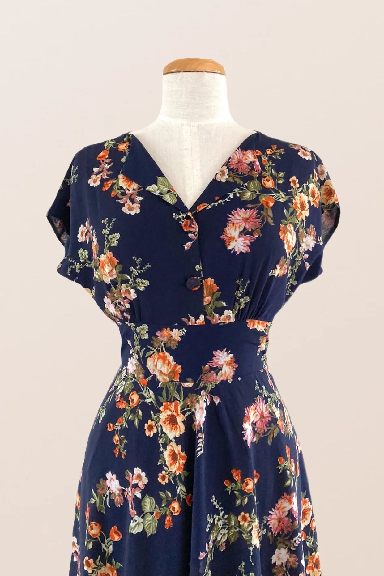 Dakota Navy / Orange Floral Dress