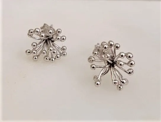 Dandelion Silver Stud Earrings