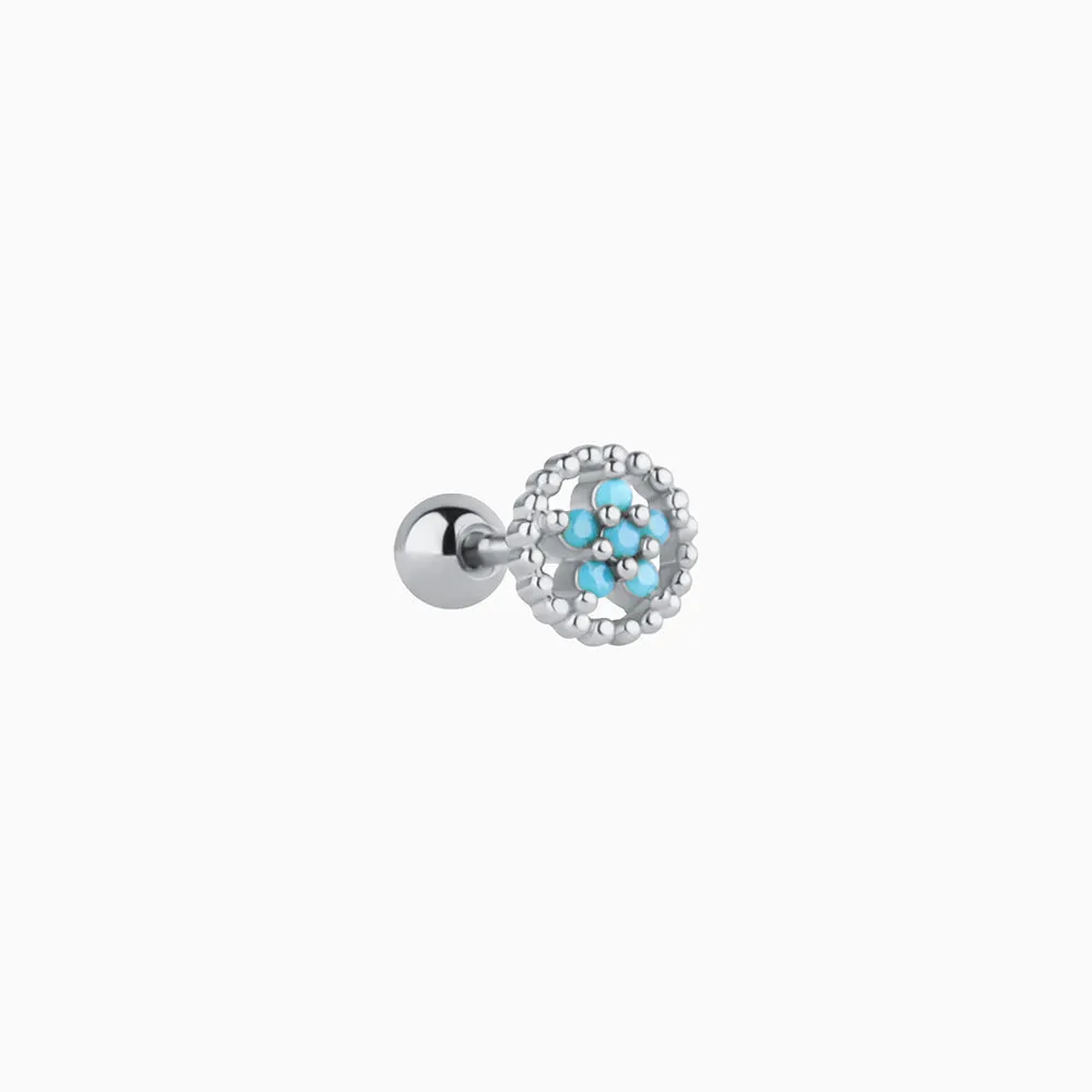 Delicate Turquoise Flower Stud