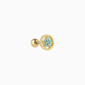 Delicate Turquoise Flower Stud