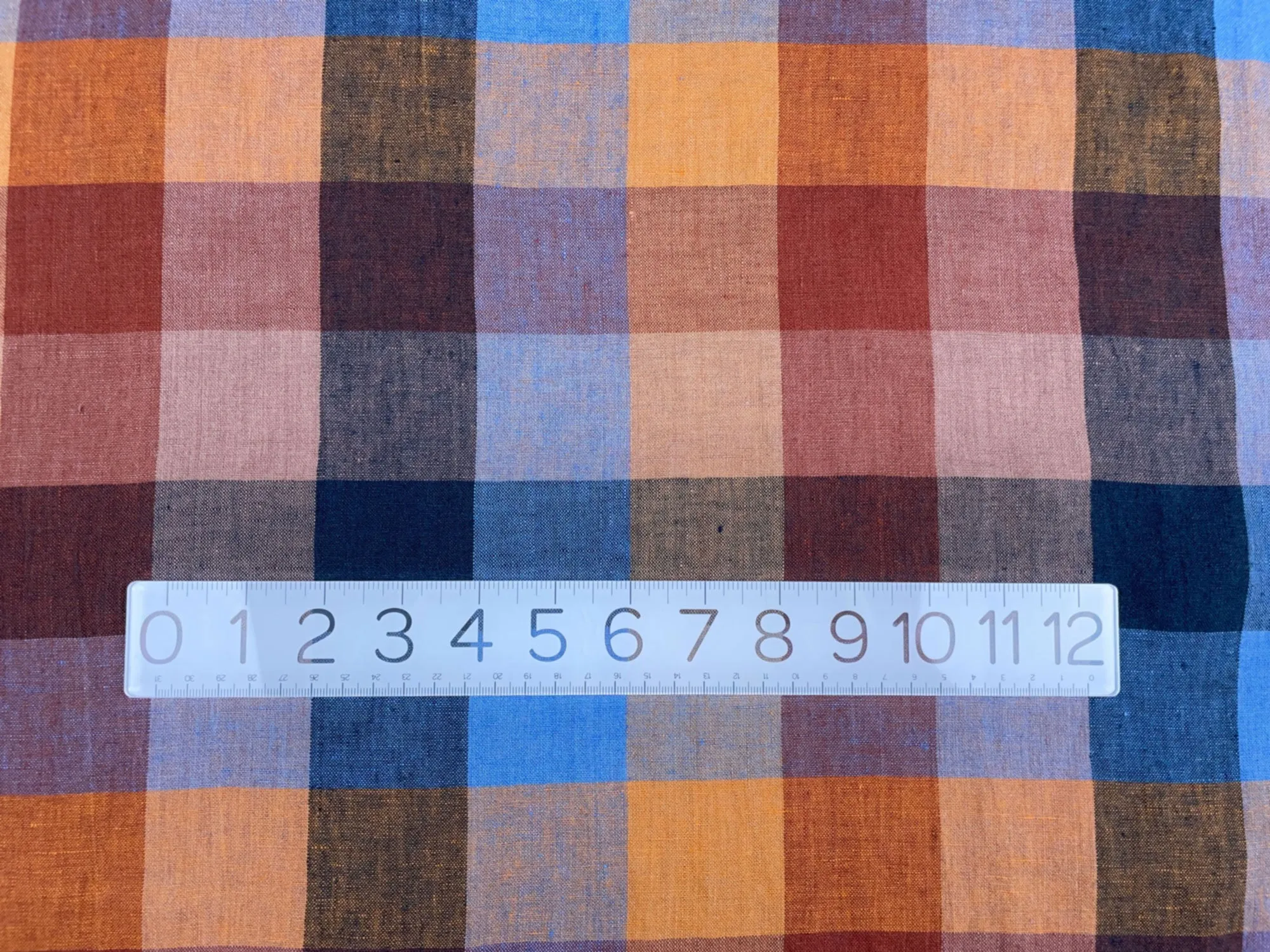 Delilah Laundered Linen Check Fabric